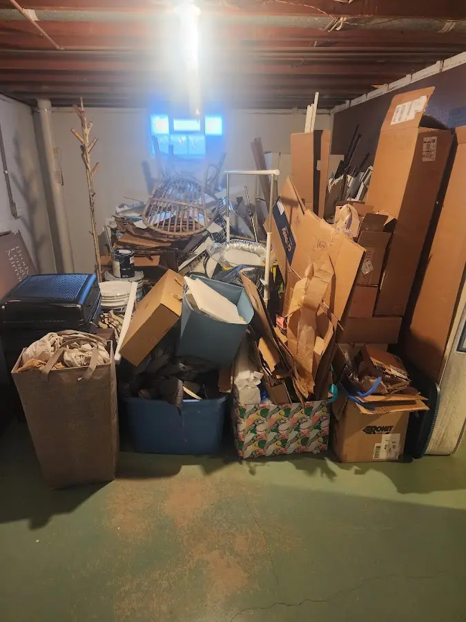 Roll-off dumpster container at job site for Concrete Dumpster Rental in St. Peters